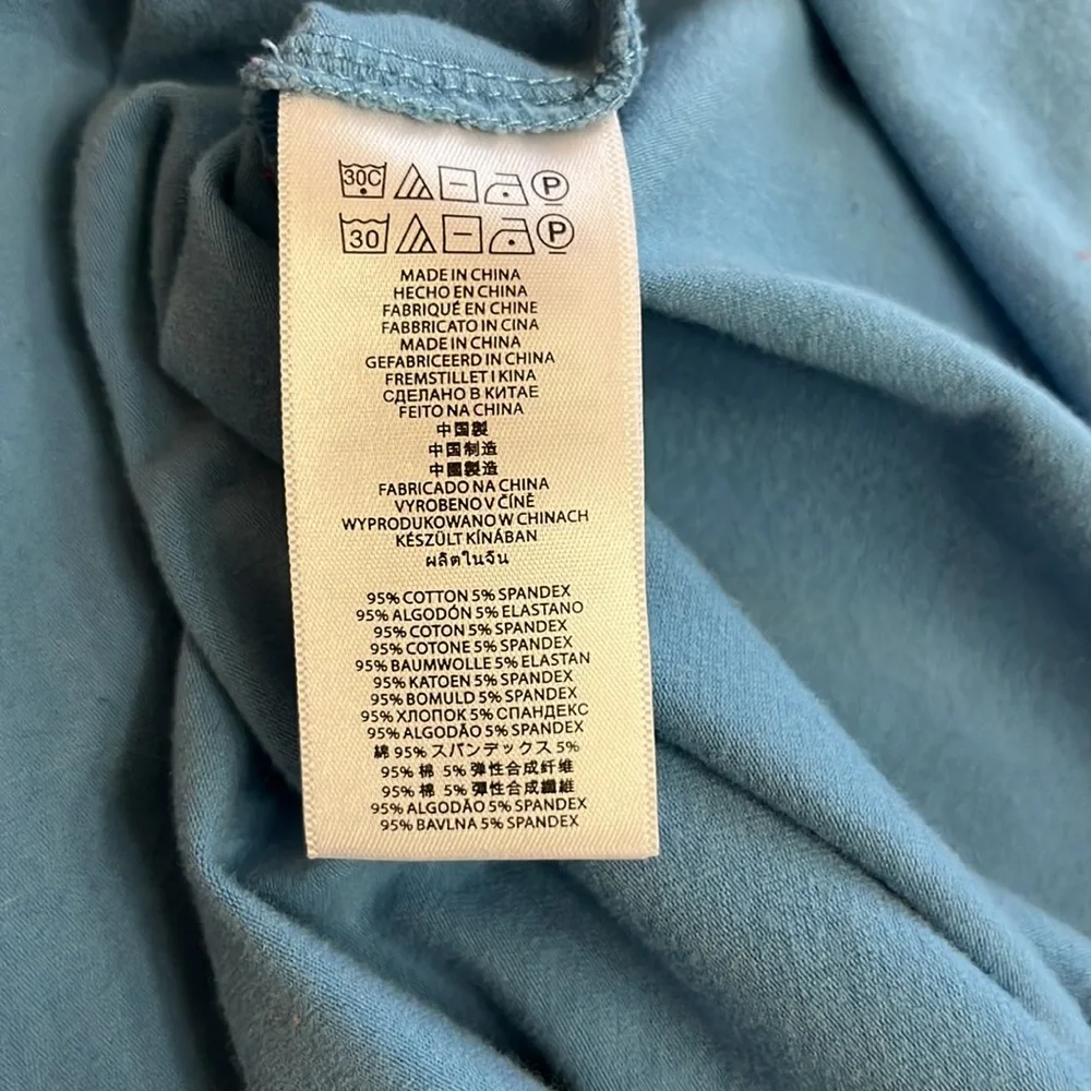 Michael Kors blue long sleeve top blouse Size M